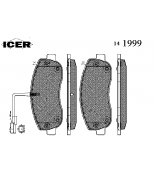 ICER - 141999 - 141999000300001 Тормозные колодки дисковые