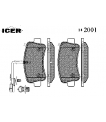 ICER 142001 Колодки тормозные дисковые, комплект 142001