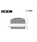ICER - 180068 - Колодки тормозные дисковые