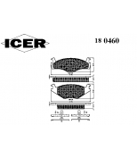 ICER - 180460 - Комплект тормозных колодок, диско