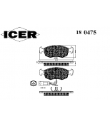 ICER - 180475 - Комплект тормозных колодок, диско