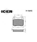 ICER - 180692 - Комплект тормозных колодок, диско