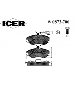 ICER - 180873700 - Колодки тормозные audi 80/90/100/200 84-96 передние с датчиком