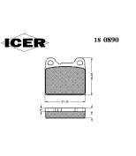 ICER - 180890 - Комплект тормозных колодок, диско