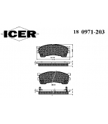 ICER - 180971203 - колодки торм.пер. Mazda 323/626 97-04