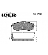 ICER - 180986 - Комплект тормозных колодок, диско