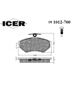 ICER 181012700 Комплект тормозных колодок, диско