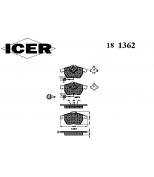 ICER - 181362 - Комплект тормозных колодок, диско
