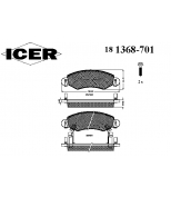 ICER - 181368701 - 23253 колодки пер. Opel Agila 00-07/ Suzuki Wagon 92-03 Icer