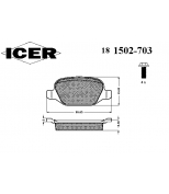 ICER - 181502703 - Комплект тормозных колодок, диско