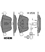 ICER 181531 К-кт колодки audi a6 2.4/2.7/3.0/2.5tdi 01- пер