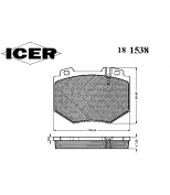ICER - 181538 - Комплект тормозных колодок, диско