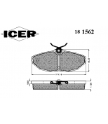 ICER - 181562 - 181562000944001 Тормозные колодки дисковые