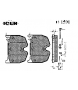 ICER - 181591 - Колодки торм mer s600 w221 06->wva23944 MERCEDES