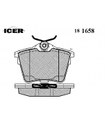 ICER - 181658 - Колодки тормозные дисковые, комплект 181658