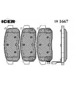 ICER - 181667 - Комплект тормозных колодок, диско