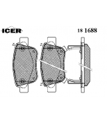ICER 181688 Комплект тормозных колодок, диско