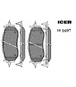 ICER 181697 Комплект тормозных колодок, диско