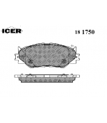 ICER 181750 Комплект тормозных колодок, диско