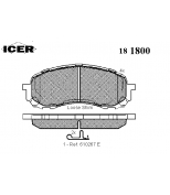 ICER - 181800 - Комплект тормозных колодок, диско