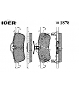ICER - 181878 - Колодки тормозные дисковые, комплект 181878