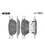 ICER - 181893 - Комплект тормозных колодок, диско