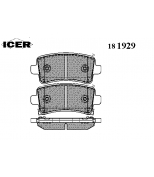 ICER - 181929 - Колодки тормозные дисковые, комплект 181929