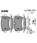 ICER - 181986203 - 181986203300001 Тормозные колодки дисковые