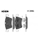 ICER - 182086 - 182086000300001 Тормозные колодки дисковые