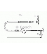 BOSCH - 1987477121 - Автозапчасть BOSCH № 1987477121 (BRAKE CABLE)