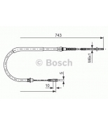 BOSCH - 1987477566 - Трос ручного тормоза PEUGEOT 605 89-99