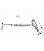 BOSCH - 1987477871 - Трос ручного тормоза PEUGEOT 406 95-04