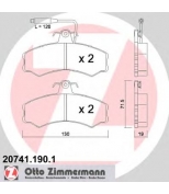 ZIMMERMANN - 207411901 - Гальмiвнi колодки дисковi