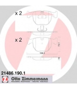 ZIMMERMANN - 214861901 - Комплект тормозных колодок, диско