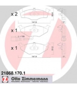 ZIMMERMANN - 218681701 - Гальмiвнi колодки дисковi