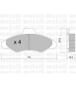 METELLI - 2200710 - Комплект тормозных колодок, диско