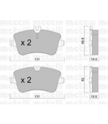 METELLI - 2203420 - Колодки тормозные передние к-кт MERCEDES BENZ W203 00> для Girling/ 131.5x69.8x19.4 для узкой скобы