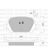 METELLI - 2205410 - КОЛОДКИ ЗАДН ДИСКОВЫЕ