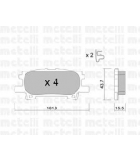 METELLI - 2206190 - Комплект тормозных колодок, диско