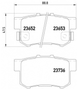 TEXTAR 2365201 Колодки торм.зад.Honda Civic (EM, EU, EP)  01->/St