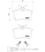 TEXTAR - 2382301 - Колодки торм. AUDI/SEAT A3/GOLF/TOLEDO задн.к-т