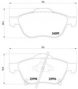 TEXTAR - 2399601 - Колодки торм.пер.диск.Toyota Avensis 1.6.1.8.2.0 9