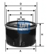 UFI - 2313101 - Фильтр масляный Chevrolet  Daihatsu  Geo  Isuzu  Pontiac  Suzuki