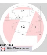 ZIMMERMANN - 235811902 - Комплект тормозных колодок, диско