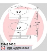 ZIMMERMANN - 237432002 - Комплект тормозных колодок, диско