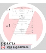 ZIMMERMANN - 239351751 - Комплект тормозных колодок, диско