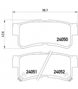 TEXTAR - 2405001 - Колодки торм. SSANG MUSSO/KORANDO 95- задн.к-т