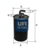 UFI - 2403000 - 24.030.00_фильтр топливный! chrysler sebring 2.0c