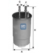 UFI - 24ONE01 - Фильтр топливный IVECO DAYLI 2.3