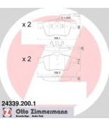 ZIMMERMANN - 243392001 - Комплект тормозных колодок  дисковый тормоз